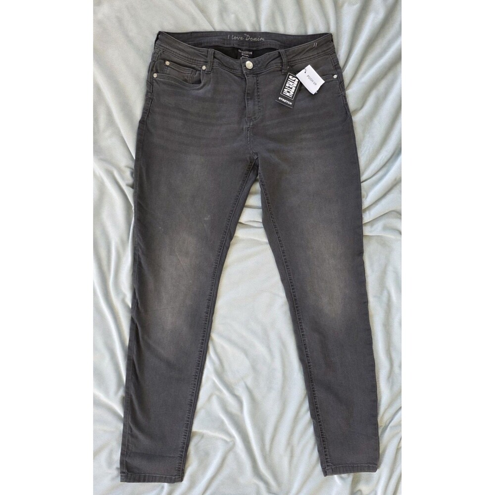 Creative Soul Jeans Womens 11 Gray Skinny Stretch Denim High Rise NWT